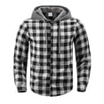 thumbnail image 4 of Camisas de Manga Larga Casual con Capucha a Damazos Personalizado Cuarto Cremallera Superior para la Apariencia Moderna Simplificada Y Camisas de Trabajo de Manga Larga de los Hombres, 4 of 9