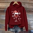 thumbnail image 2 of Sweatshirts for Women Clearance Zip Up Winter Loose Fit Hooded Long-sleeved Mitten- Off the Shoulder Curve Hem Solid Color Leisure Hoodies Womens Casual Printed Long Sleeve Hooded Sweatshirt, 2 of 4