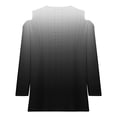 thumbnail image 5 of JDQJBZ Summer Womens Tops,3/4 Sleeves Tops For Women Womens Tops Half Sleeves Blouse For Women Print Off Shoulder Loose Pullover Top For Spring Summer, 5 of 5