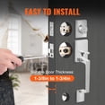 thumbnail image 4 of VEVOR Front Entry Door Handle and Deadbolt Set Satin Nickel Square Handle Lever, 4 of 9