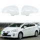 thumbnail image 4 of Car White Rearview Side Glass Mirror Cover Trim Rear Mirror Covers Shell For Prius 2010 2011 2012 R, 4 of 5