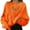 Orange1, variant on Fiaer Christmas Sweatshirts Women Cute Graphic Crew Neck Pullovers Long Sleeve Plus Size Loose Fit Trendy Tops White XL