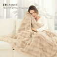 thumbnail image 5 of MARNUR Electric Throw Blanket 50"x60", Faux Fur Heated Throw, 6 Heating Levels, 4 Hours Timer, Khaki, 5 of 14