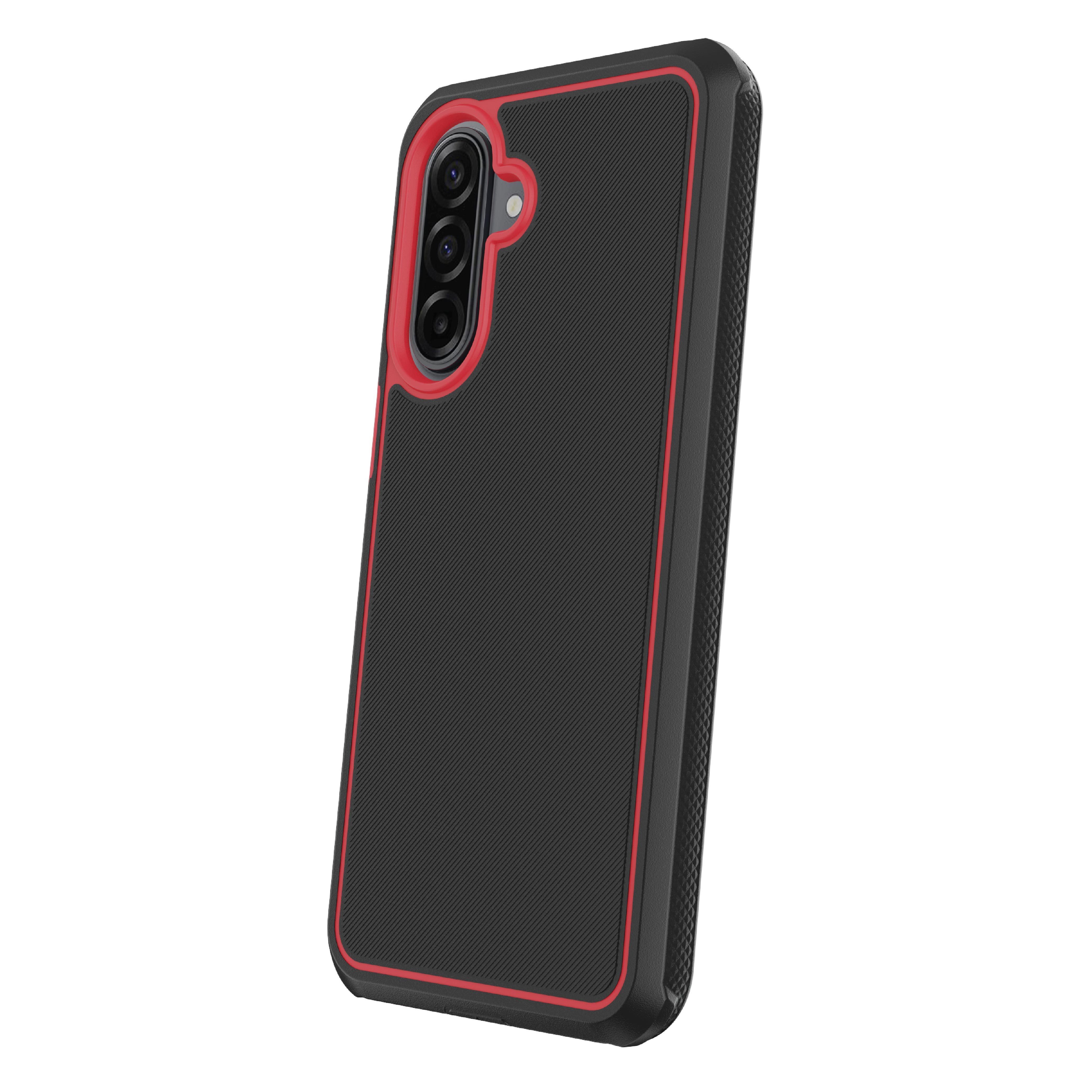 onn Slim Rugged Phone Case for Samsung Galaxy A17 5G - Red/Black