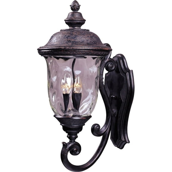 Maxim Lighting 40425WGOB Carriage House VX 3-Light Bottom Mount Outdoor 31-Inch Wall Lantern, Oriental Bronze Finish