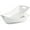 Rectangle, variant on White Ceramic Serving Bowls with Handles, 1.5 Quart Large Set for Entertaining, 2 Pack