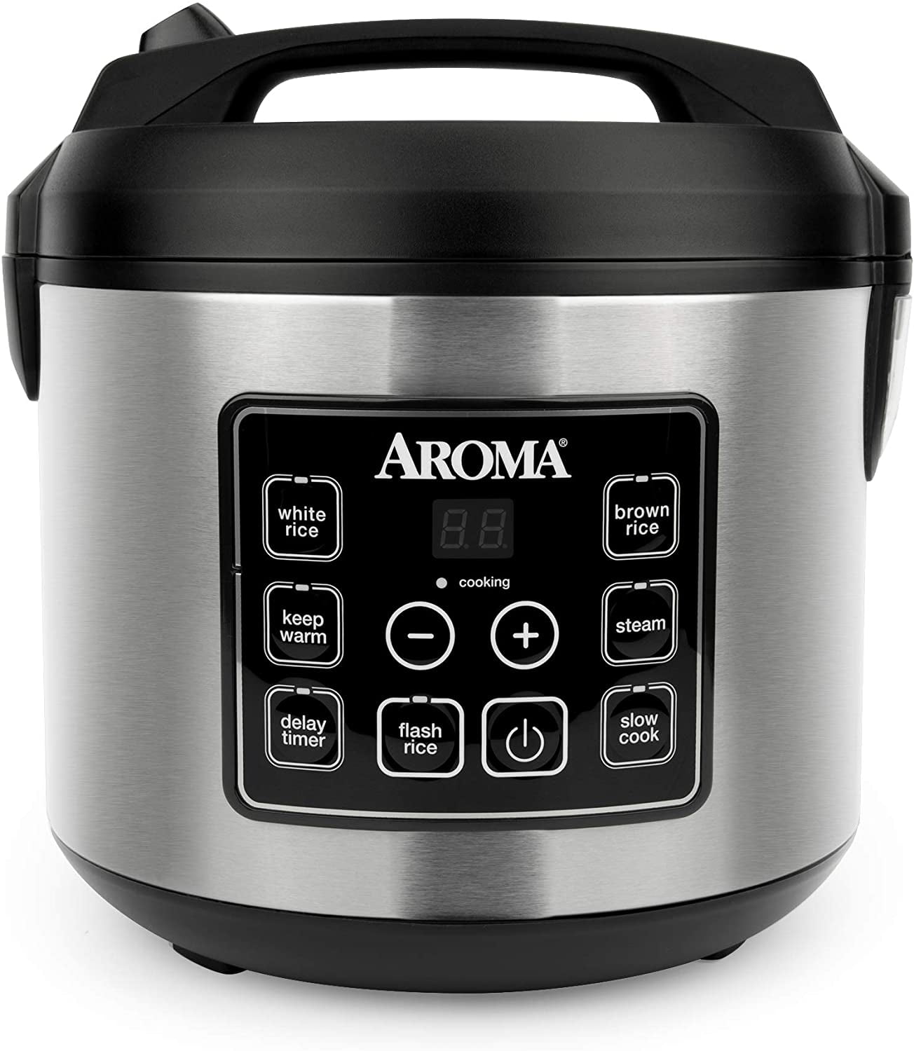 AROMA 【Low Price Guarantee】20-Cup Digital Display Rice Cooker Slow Cooker  and Food Steamer ARC-5000SB (1 Year Warranty) 