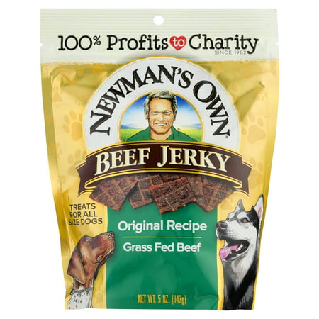 Newman's Own Original Recipe Beef Jerky Dog Treats, 5.0