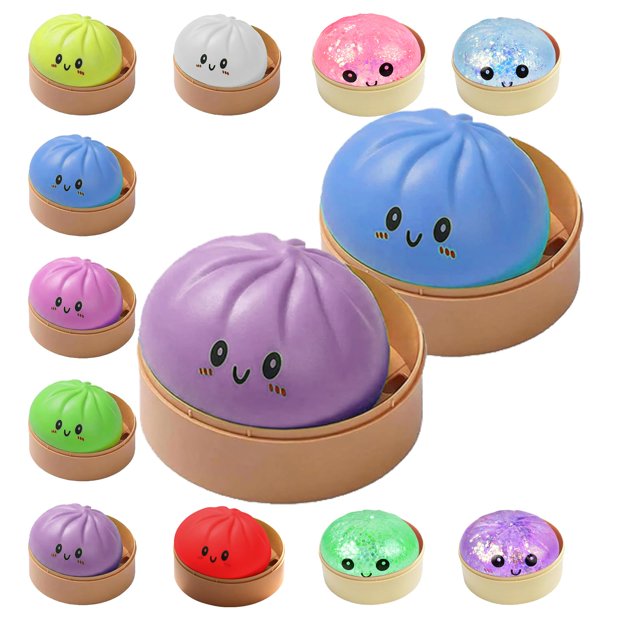 Pelotas antiestrés squishy QPGJPD de dumplings, juguete fidget
