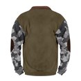 thumbnail image 4 of Camo Men's Sweatshirts Vintage Quarter Zip Pullover Outdoor 1/4 Zip Pullover Long Sleeve Baggy Sweaters Gray XL, 4 of 4