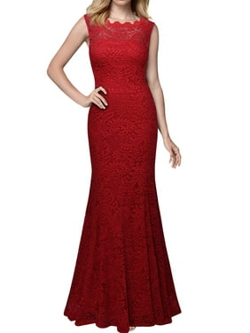Womens Formal Dresses Product Image Miusol Women S 1920 Retro Fl Lace Sleeveless Halter Bridesmaid Long Dresses For Burgundy Xl