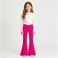 thumbnail image 2 of WhouRiu Girls Casual Flared Pants Back To School Fashion Graphic Rigid Waist Trousers With Pockets Kids Comfortable Cute Everyday Wear,15-16 Years, 2 of 4
