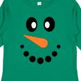 thumbnail image 4 of Inktastic Cute Smiling Snowman Face with Carrot Nose Boys or Girls Long Sleeve Toddler T-Shirt, 4 of 5