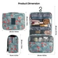 thumbnail image 7 of InnOrca Portable Travel Toiletry Bag Home Cosmetic Organizer Makeup Bag, Blue & Flamingo, 7 of 7