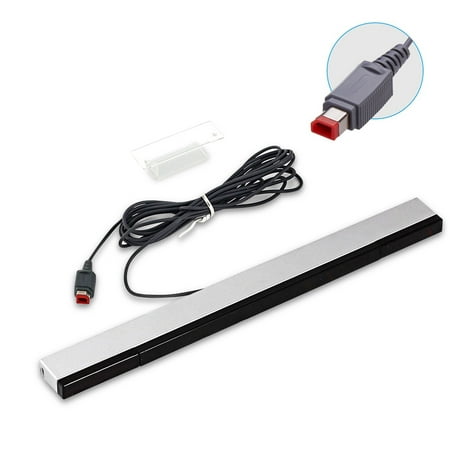 TSV Wired Infrared Sensor Bar Fit for Nintendo Wii, Wii U Console, Wired IR Ray Motion Receiver Sensor Bar with Stand