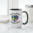 thumbnail image 4 of CafePress - Made In America With Swedish Parts Mugs - 15 oz Ceramic Large White Novelty Mug, 4 of 4