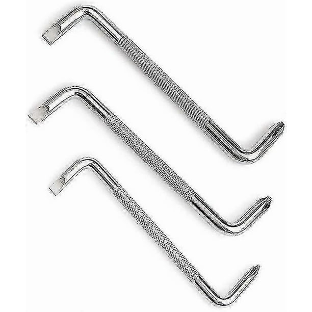 3 Pieces Offset Screwdriver Set With Flat Screwdriver, Z-type With Screwdriver