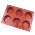 thumbnail image 5 of Paquete de 2 moldes Oreo de silicona, moldes redondos de silicona de 6 cavidades para hornear, para cilindro, caramelo, gelatina, pastel, galletas tipo sándwich cubiertas de chocolate, 5 of 5