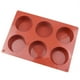 thumbnail image 3 of Juego de 3 moldes cilíndricos de silicona - 6 cavidades - para cupcakes, jabones hechos a mano, muffins, pasteles, tartas de queso, brownies, chocolate, 3 of 4