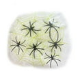 thumbnail image 2 of Dserhfy Luminous Spider Webs Halloween Decoration Super Stretch Cobwebs Decoration with Fake Spiders for Parties Haunted Houses, 2 of 8