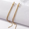 thumbnail image 4 of SmartBy 1 Pair Women Hanging Earrings Long Linear Tassel Alloy Electroplated Ear Jewelry Lady Prom Cocktail Party Dangle Earrings, 4 of 7