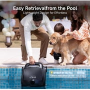 WYBOT B1 Robotic Pool Cleaner, Floor and Wall Cleaning, 120min Runtime Cordless Pool Robot for Inground & Above Ground Pools, Smart Navigation, Self-Parking, Dual Side Brushes, Black Green
