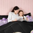 thumbnail image 4 of Erosebridal Leopard Bow Print Twin Comforter Sets for Girls, Cheetah Animal Spots Girly Bedding Set, Black Reversible 2-Piece 1 Comforter and 1 Pillowcase, 4 of 6