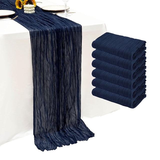 Mantel para queso Table Runner Seveups, color azul marino, 3 m, paquete de 6