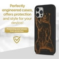 thumbnail image 2 of Case Yard Wooden Case for iPhone-12-Pro-Max Soft TPU Silicone cover Slim Fit Shockproof Wood Protective Phone Cover for Girls Boys Men and Women Supports Wireless Charging Grizzly Bear Design, 2 of 7