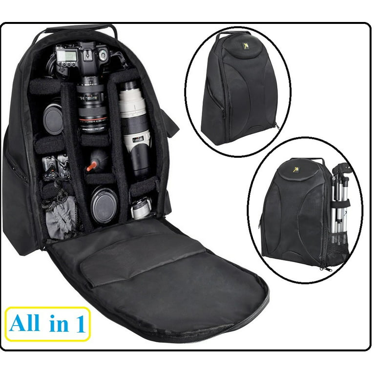 Deluxe Photo/Video Padded Backpack for Canon EOS Rebel T3 T3i T4i T5i T2i  T5 T6i 
