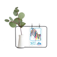 thumbnail image 1 of Zebra animal Rainbow color Jarrones colgantes de vidrio transparente Decoración Botella, 1 of 4