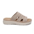 thumbnail image 2 of Rexoro Women Breathable Knit Slippers Lightweight Non-Slip Sandals Slip On Shoes Indoor Outdoor Summer Casual Daily Wear Khaki 6.5, 2 of 6