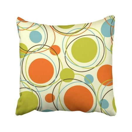 - ARTJIA Colorful 1950S Retro Abstract Pattern Mid Century 1960S Modern 1970S Vintage Pop Pillowcase Throw Pillow Cover Case 16x16 inches