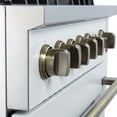 thumbnail image 3 of Giovanni 30-inch Gas Range White & Antique Brass Design, 5 Burners 67,000 BTU, 4.32 cu.ft. Convection Oven, 3 of 5