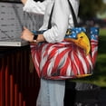 thumbnail image 7 of Balery Eagle Head With American Flag Beach Travel Bag - Water-Resistant, Large Capacity Lightweight Tote with 7 Pockets for Women and Men - Perfect for Beach, Pool, Gym, and Travel, 7 of 7