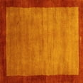 thumbnail image 1 of Ahgly Company Indoor Square Abstract Yellow Contemporary Area Rugs, 3' Square, 1 of 4