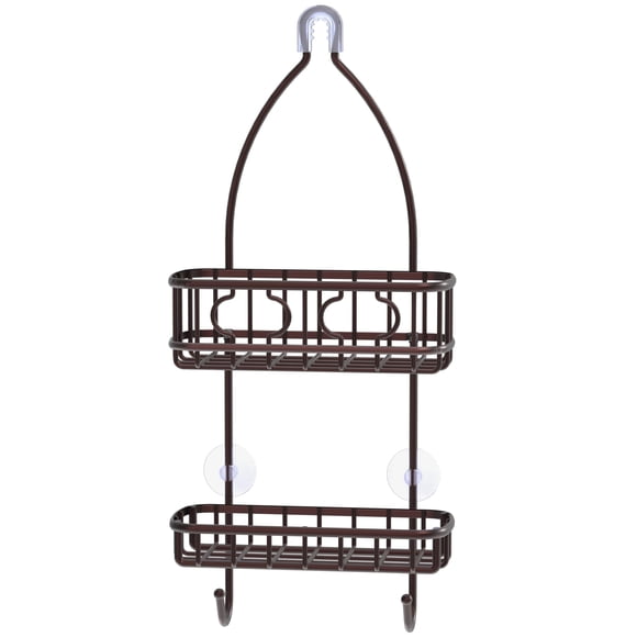 Shower Caddy Simple Houseware, baño de 2 niveles, bronce