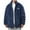 Mens Corduroy Jacket Dark Blue, variant on EOYWHK Corduroy Jackets Men Winter Coats Fleece Puffy Jacket Long Sleeve Solid Color No Hood Warm Thermal Cozy Thick Cotton Jacket,S-3XL