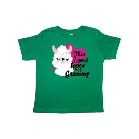 

Inktastic Valentines Day This Llama Loves Her Grammy Gift Toddler Toddler Girl T-Shirt