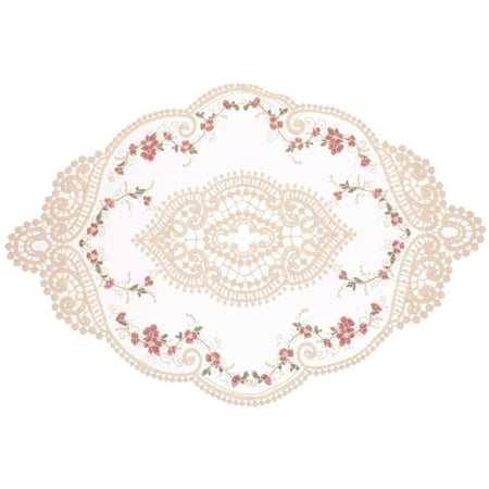 

HOMEMAXS 1Pc Lace Embroidered Hollow-out Placemat Creative Place Mat Table Decor
