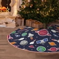 thumbnail image 5 of Sikiie Rocket Satellite Nativity Christmas Tree Skirt, Jesus Christian Winter Holiday Tree Mat Decoration(30-48IN), 5 of 6