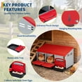 thumbnail image 4 of GloryStar 3-Section Metal Chicken Nesting Box with Rolling Egg Collection, Sturdy and Easy-to-Clean Laying Box with Perch for Hens, Great for Poultry Coops and Chicken Keepers, 4 of 9