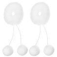 thumbnail image 2 of 2 coleteros esponjosos, lindas gomas para el pelo, accesorios para el pelo suaves, sujetadores de coleta con pompón, lindas gomas elásticas esponjosas para el pelo, 2 of 7