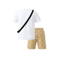 thumbnail image 3 of PureChapter Boys' Clothing Set Summer Casual 3-Piece Short Sleeve T-Shirt, Shorts & Crossbody Bag Size 5-14Y, 3 of 7