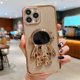 thumbnail image 1 of Funda con soporte plegable de astronauta galvanizada para iphone 11 12 13 14 Pro Max x xr xs max 7plus, funda protectora de silicona para lente de cámara Deng Xun unisex, 1 of 2