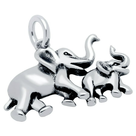 Elephant Indian Charms - Sterling Silver Love Of Mom Elephant Charm