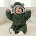 thumbnail image 1 of Traje de oso para bebé, leggings, ropa de lana de invierno para niñas y niños, mono con capucha, traje de nieve, abrigo para niños, 1 of 8