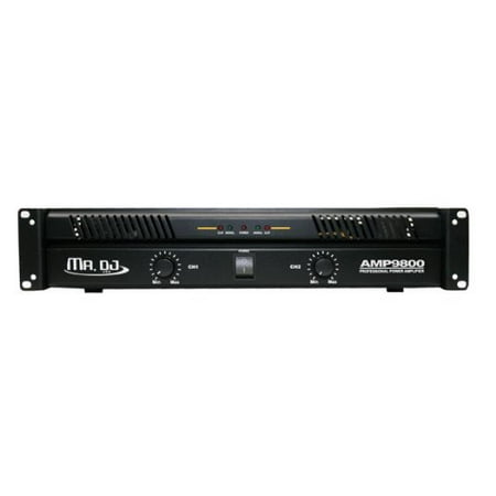 Mr. Dj AMP-9800 Professional Power Dj Amplifier with 2 Channels and 9800 Watts Peak Momentary Power