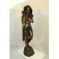 thumbnail image 6 of Girl Holding a Sea Shell Bronze Statue -  Size: 13"L x 14"W x 57"H., 6 of 12