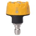 thumbnail image 1 of 6 in 1 Pressure Washer Spray Nozzle, Adjustable Multifunctional Nozzle, 1/4 Plug Interface, Black and Yellow Connecting Tip, 1 of 4